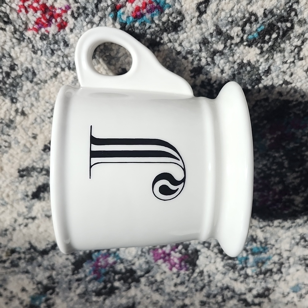Black Monogram J Mug